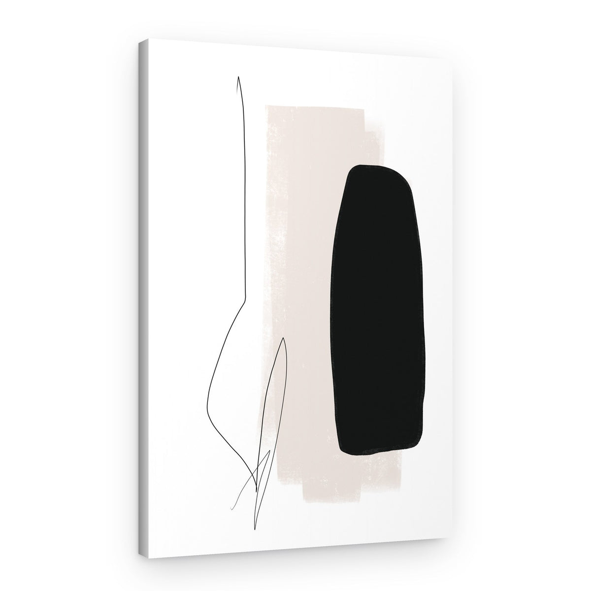 Black And Gray Shapes – Canvas Print