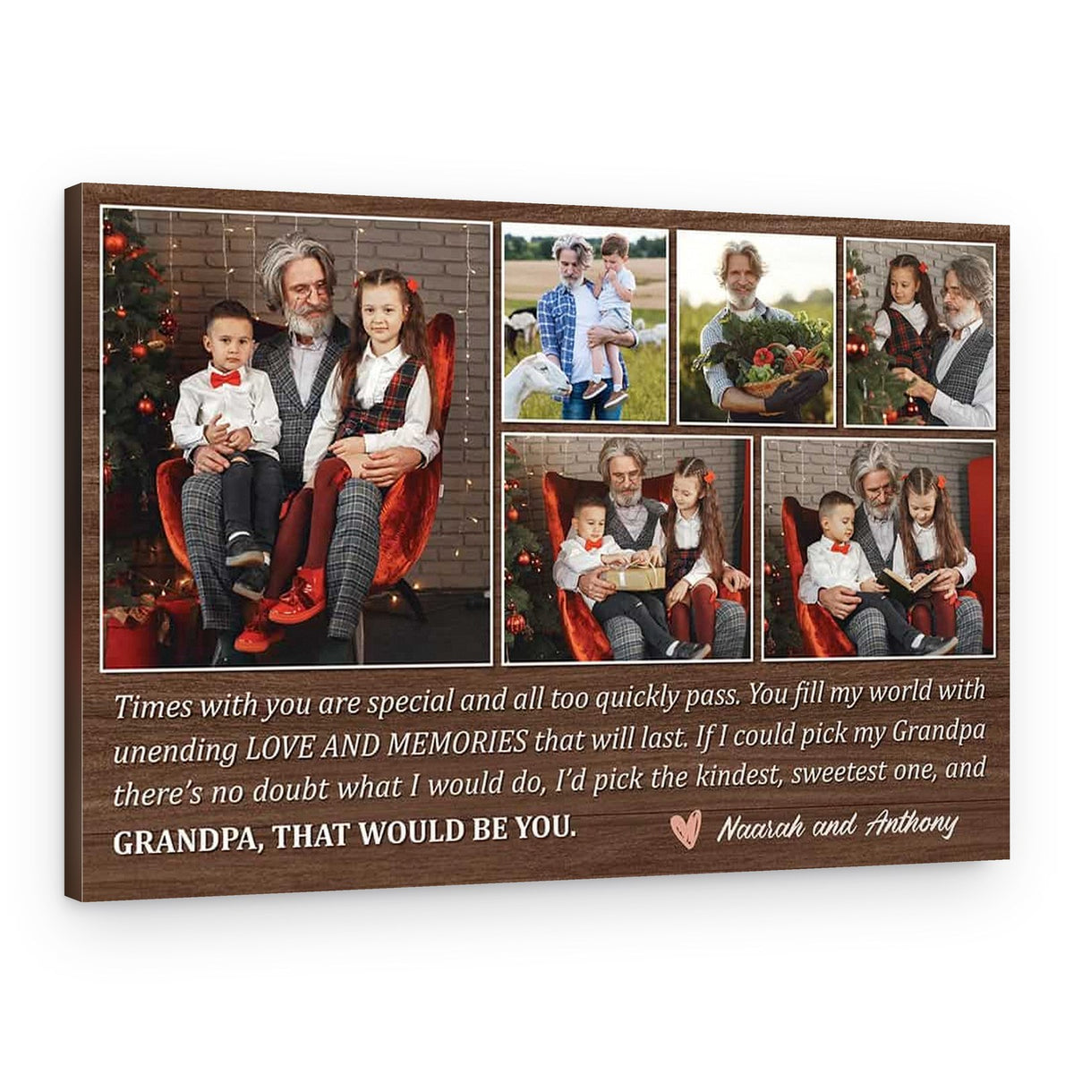 Times With You Are Special And All Too Quickly Pass Photo Collage Canvas Print – Canvas Print – Design A