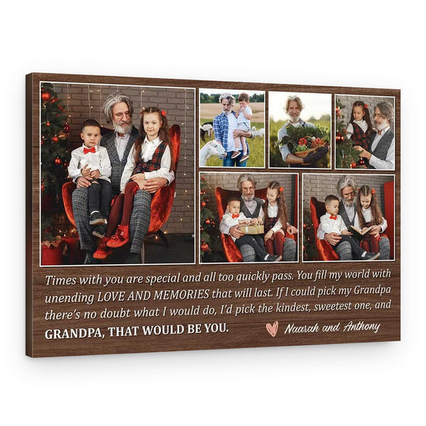 Times With You Are Special And All Too Quickly Pass Photo Collage Canvas Print