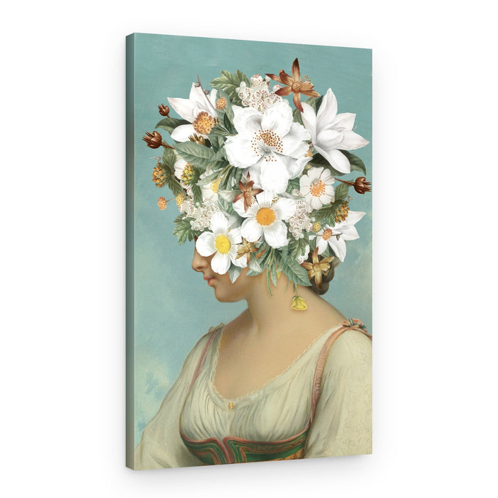 Elegant Floral Profile – Canvas Print