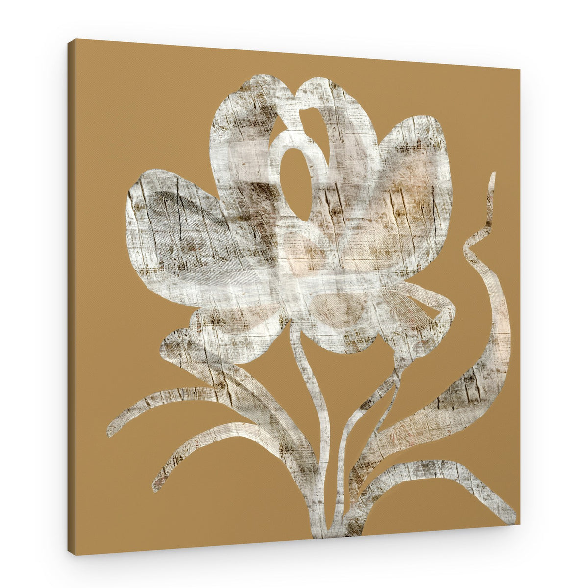 Rustic Wood Flower – Canvas Print