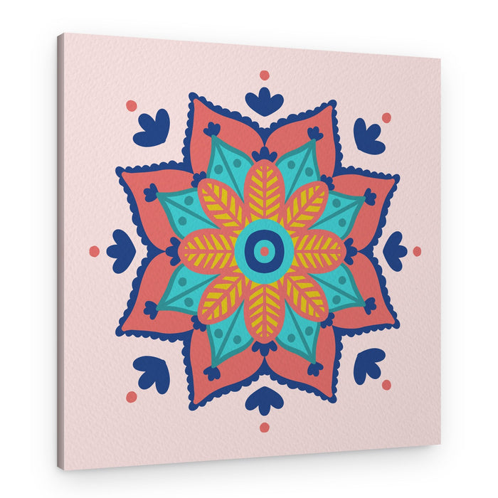Vibrant Floral Mandala – Canvas Print