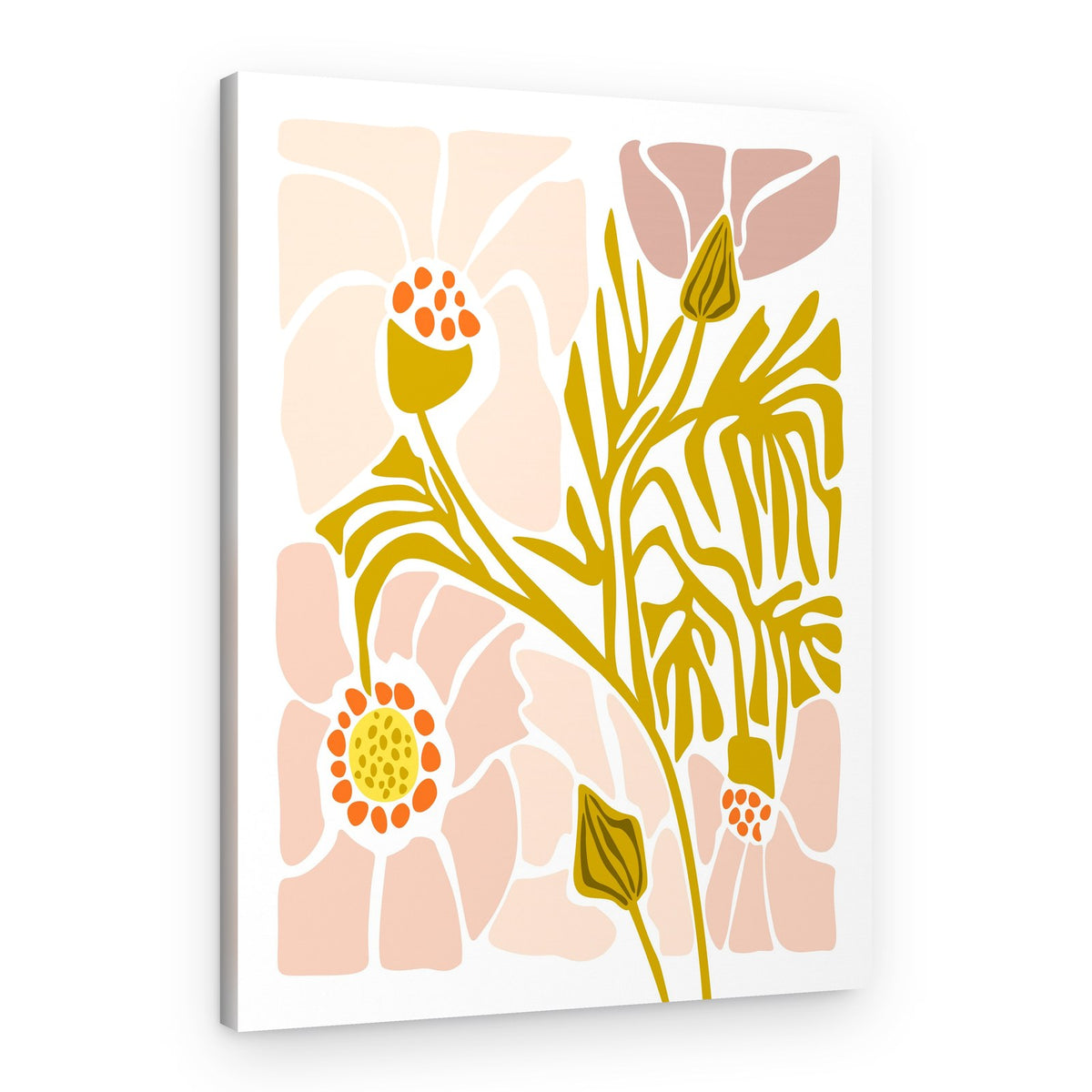 Golden Pink Botanicals – Canvas Print