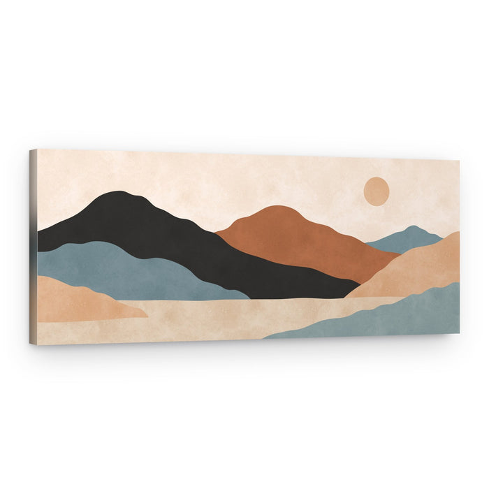 Minimalist Mountain Sunset – Canvas Print