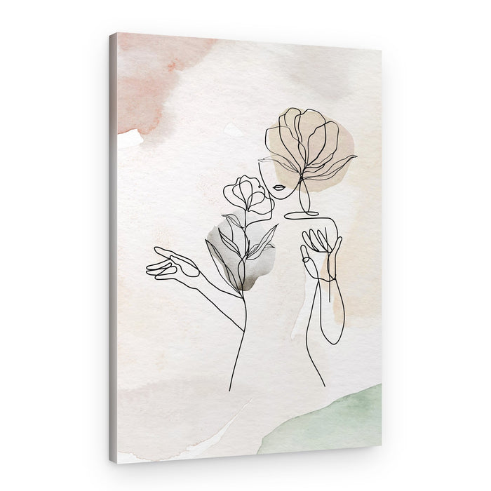 Delicate Woman Bloom – Canvas Print