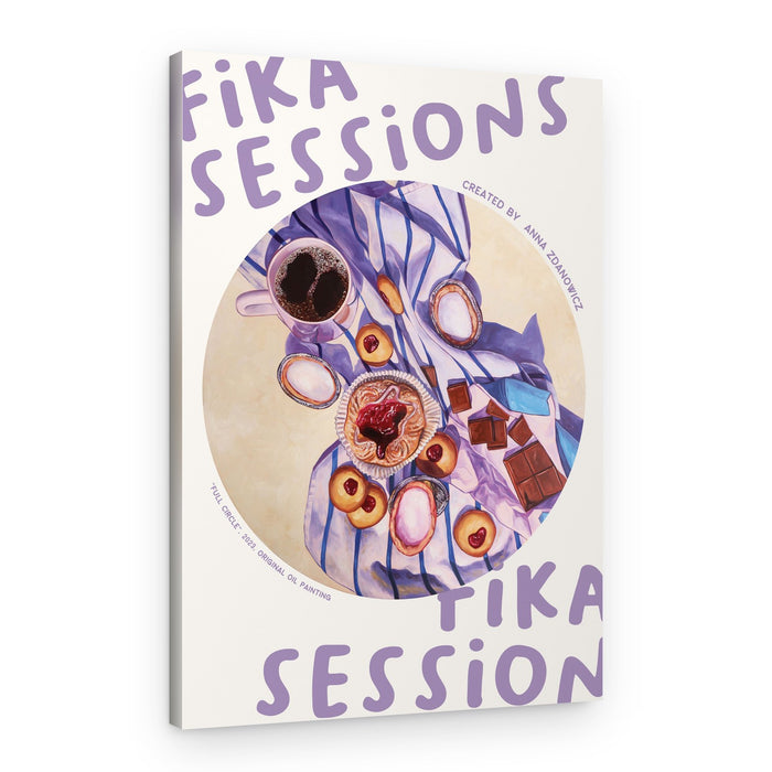 Cozy Fika Session – Canvas Print