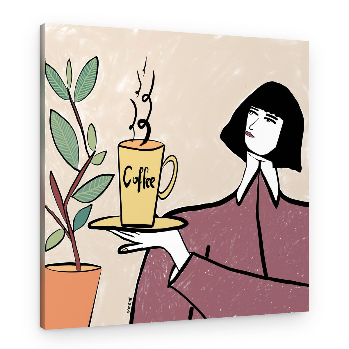 Stylish Coffee Break – Canvas Print