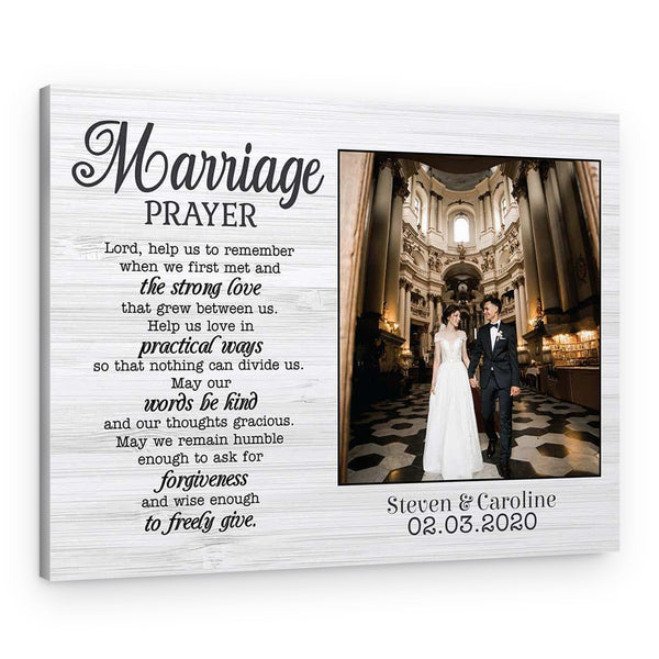 Marriage Prayer Custom Photo Canvas Prints