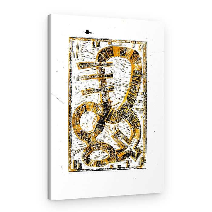 Golden Graphic Ampersand – Canvas Print