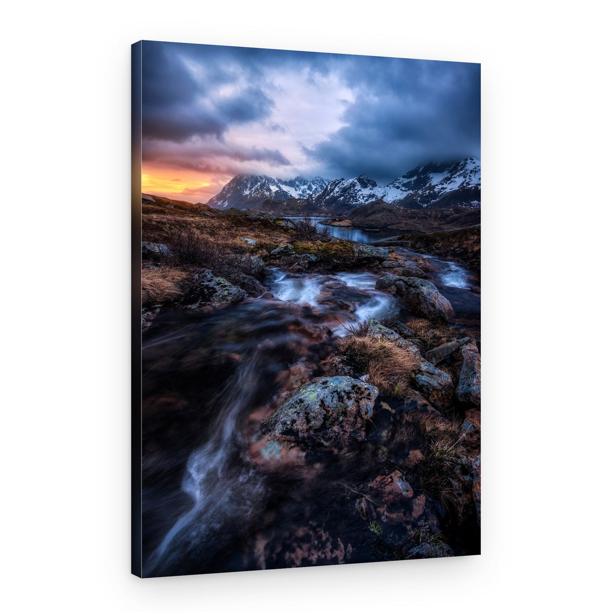 Dramatic Mountain Stream – Canvas Print