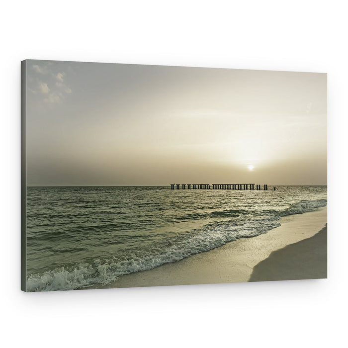 Golden Pier Sunset – Canvas Print