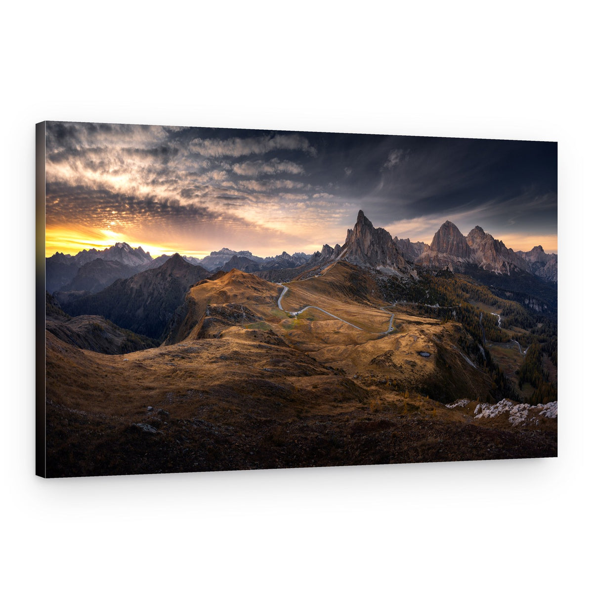 Dramatic Mountain Sunset – Canvas Print