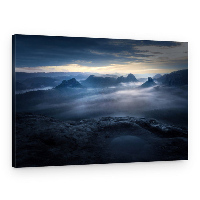 Misty Mountain Dawn – Canvas Print
