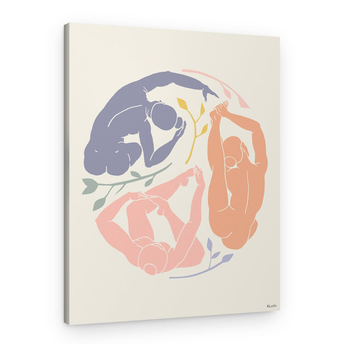 Serene Yoga Figures – Canvas Print