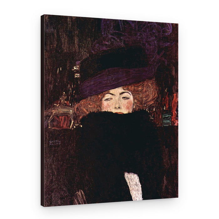 Dame Mit Hut Und Federboa (1909) – Canvas Print