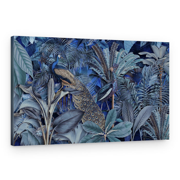 Lush Jungle Peacocks – Canvas Print