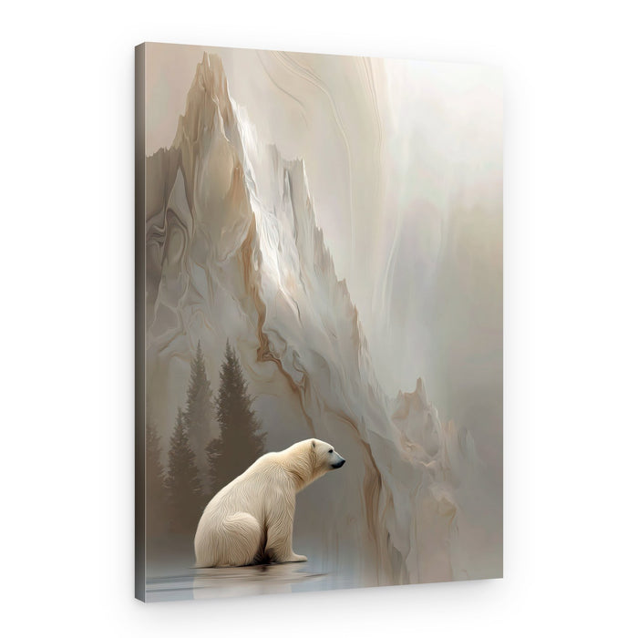 Serene Arctic Bear – Canvas Print