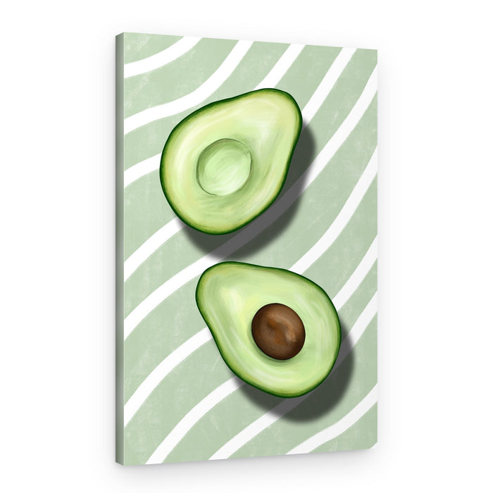 Avocado Stripes – Canvas Print