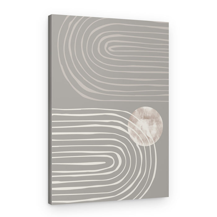 Abstract Arches and Moon – Canvas Print