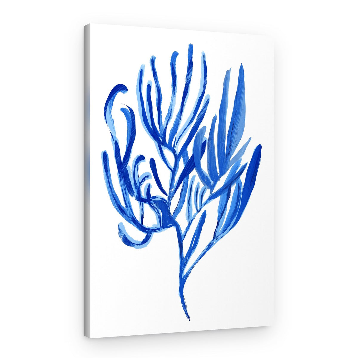 Abstract Blue Coral – Canvas Print