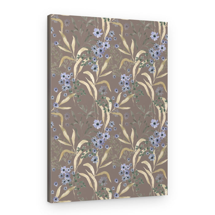 Soft Blue Floral Pattern – Canvas Print