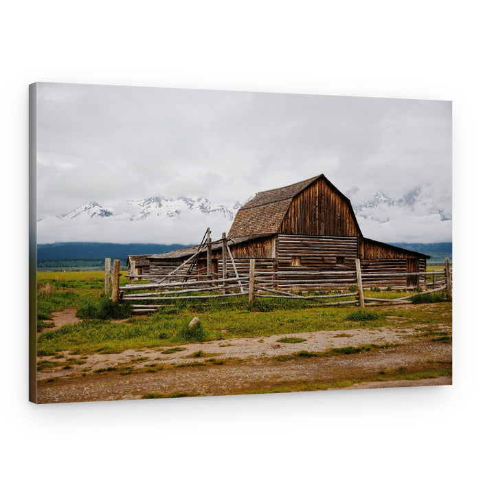 Rustic Mountain Barn – Canvas Print