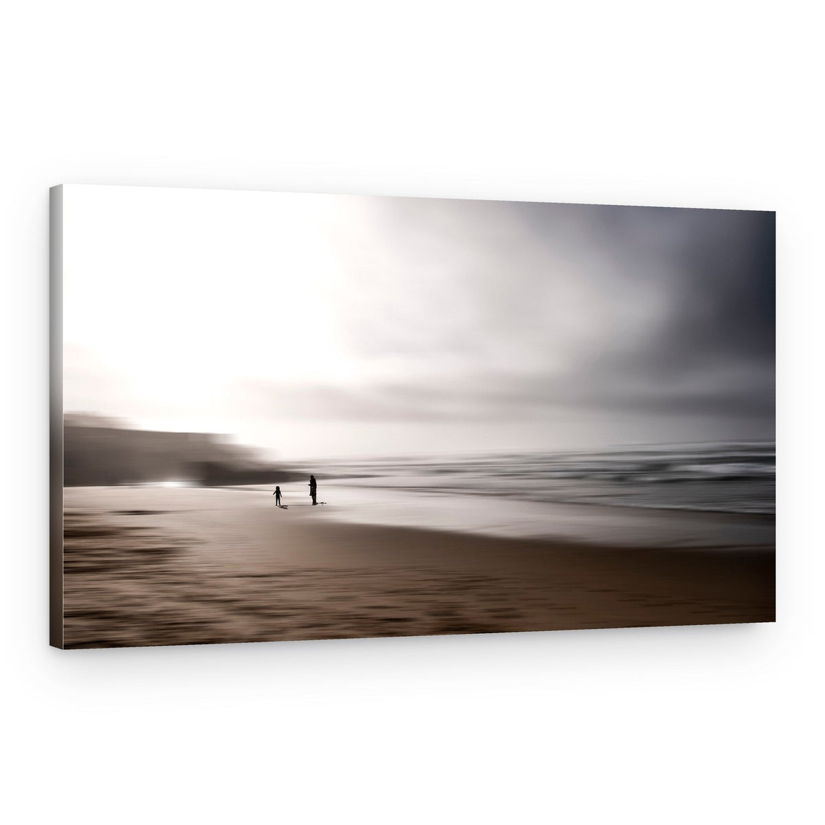 Misty Beach Figures – Canvas Print