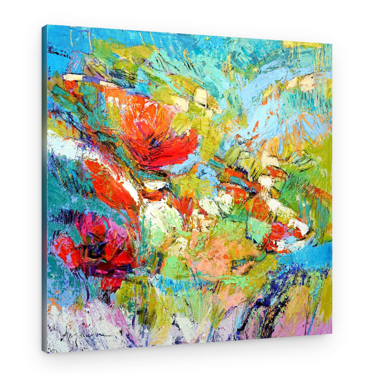 Floral Harmony Burst – Canvas Print