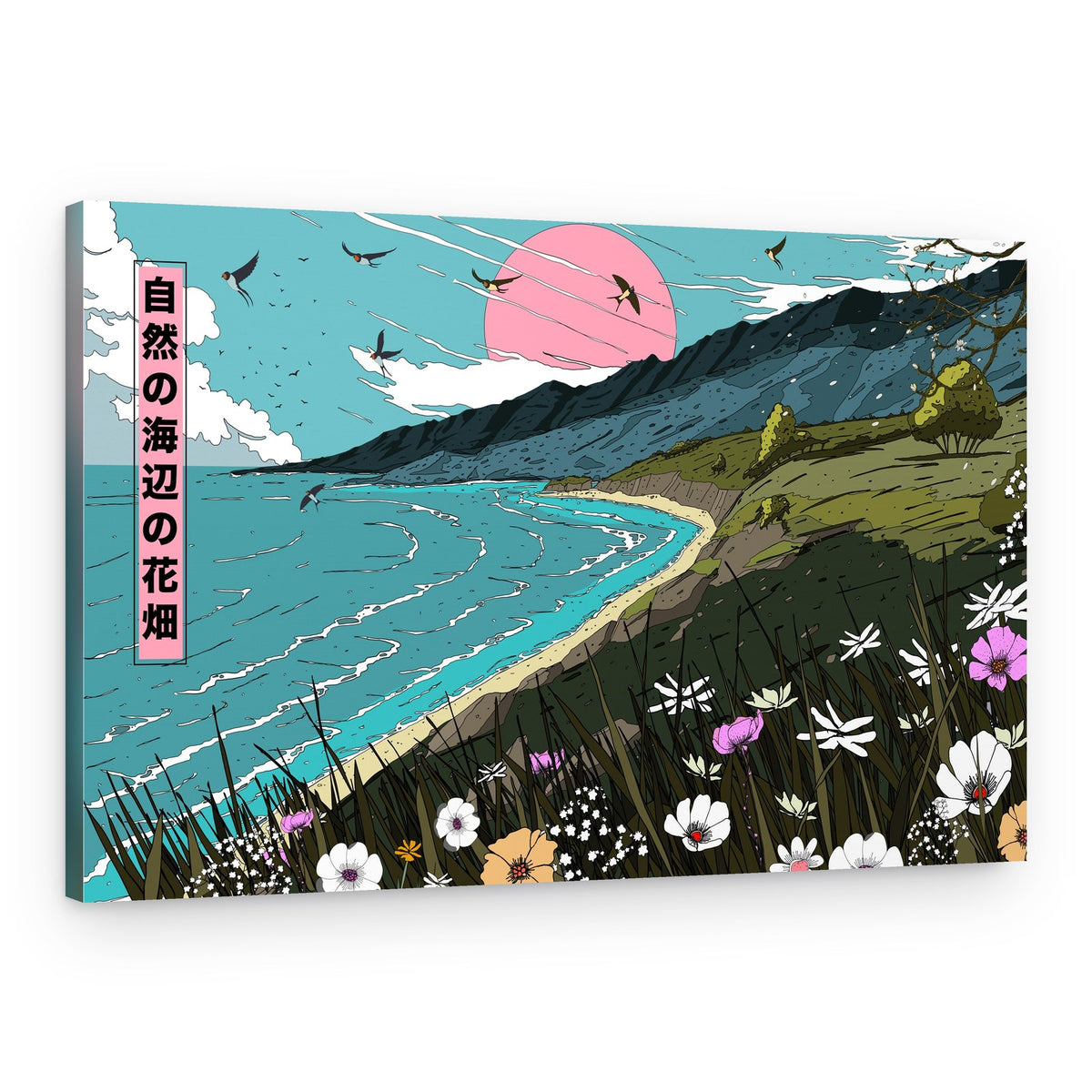 Wildflowers by the Sea – Canvas Print