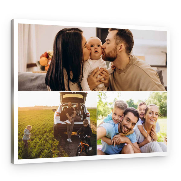 Horizontal Trio Collage Custom Canvas Print