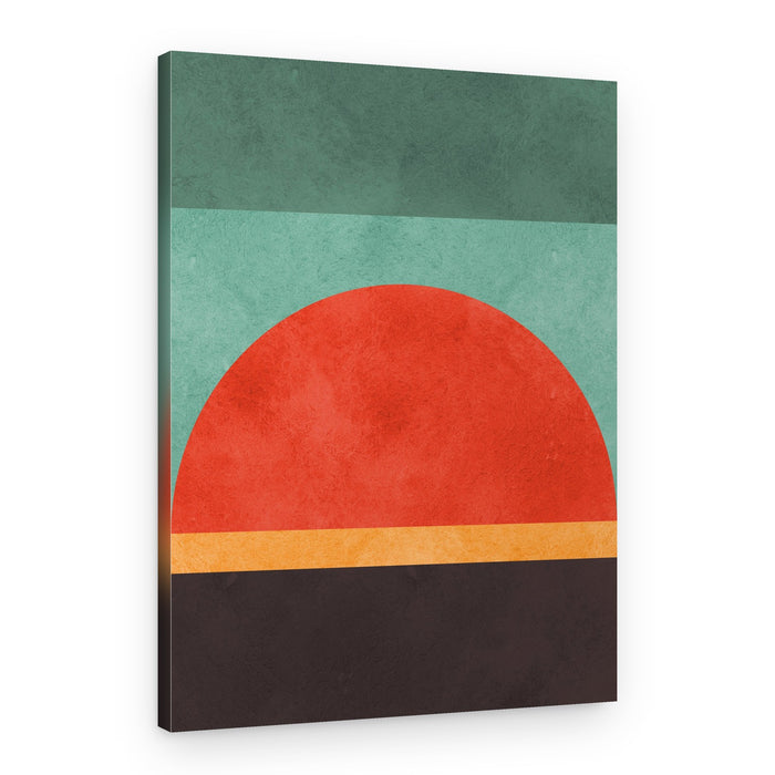 Vibrant Geometric Sunset – Canvas Print