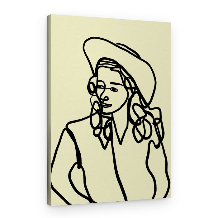 Modern Cowgirl Line – Canvas Print