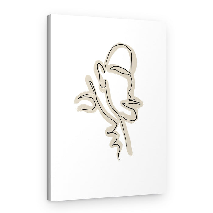 Elegant One Line Face – Canvas Print