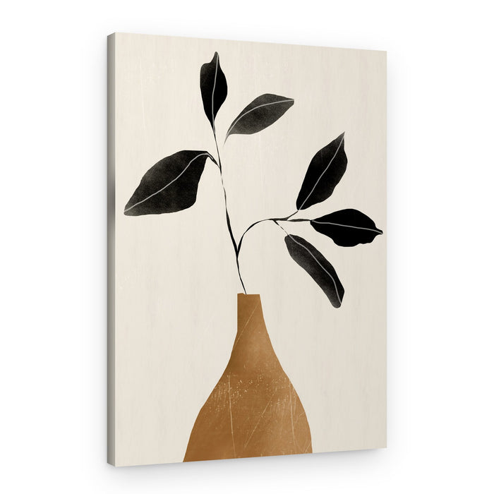 Minimal Plant Vase – Canvas Print
