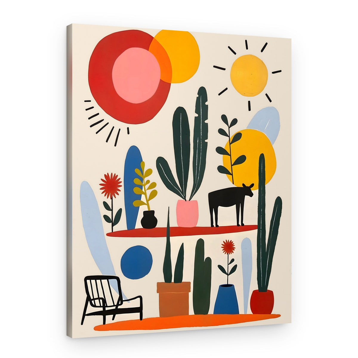 Sunny Plant Shelf – Canvas Print