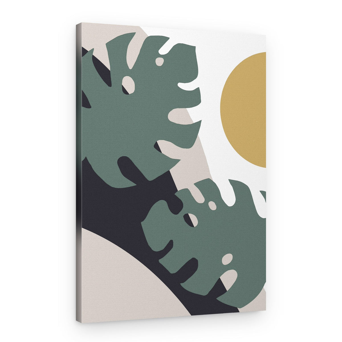 Abstract Monstera Sun – Canvas Print