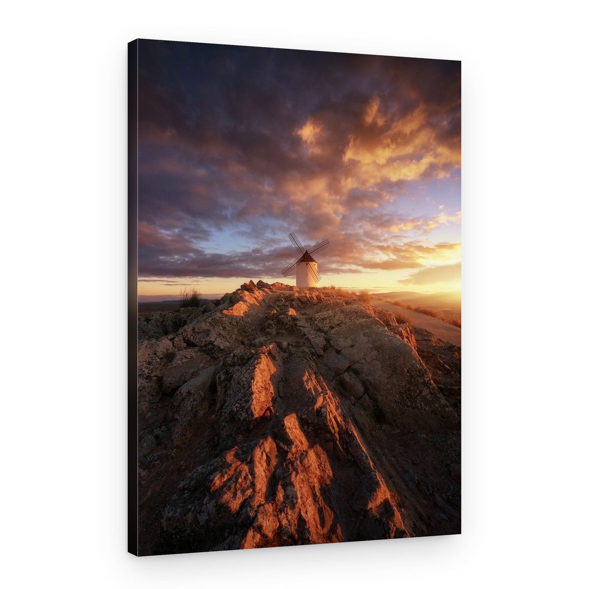 Golden Hour Windmill – Canvas Print