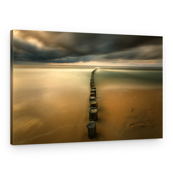 Moody Golden Coast – Canvas Print