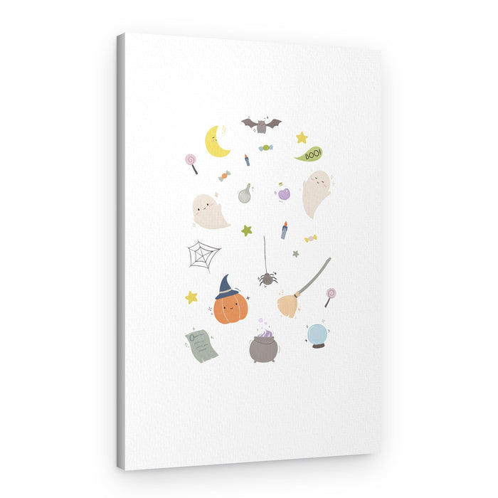 Cute Halloween Elements – Canvas Print