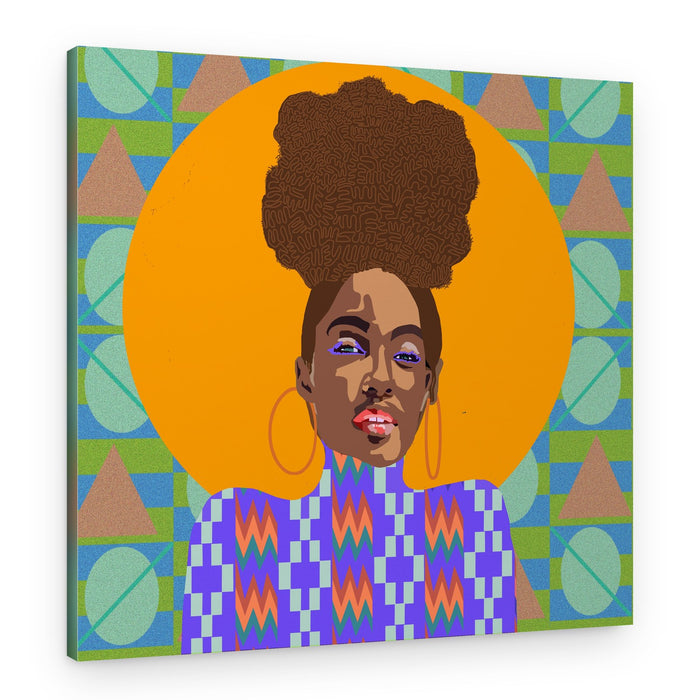 Bold Afro Portrait – Canvas Print