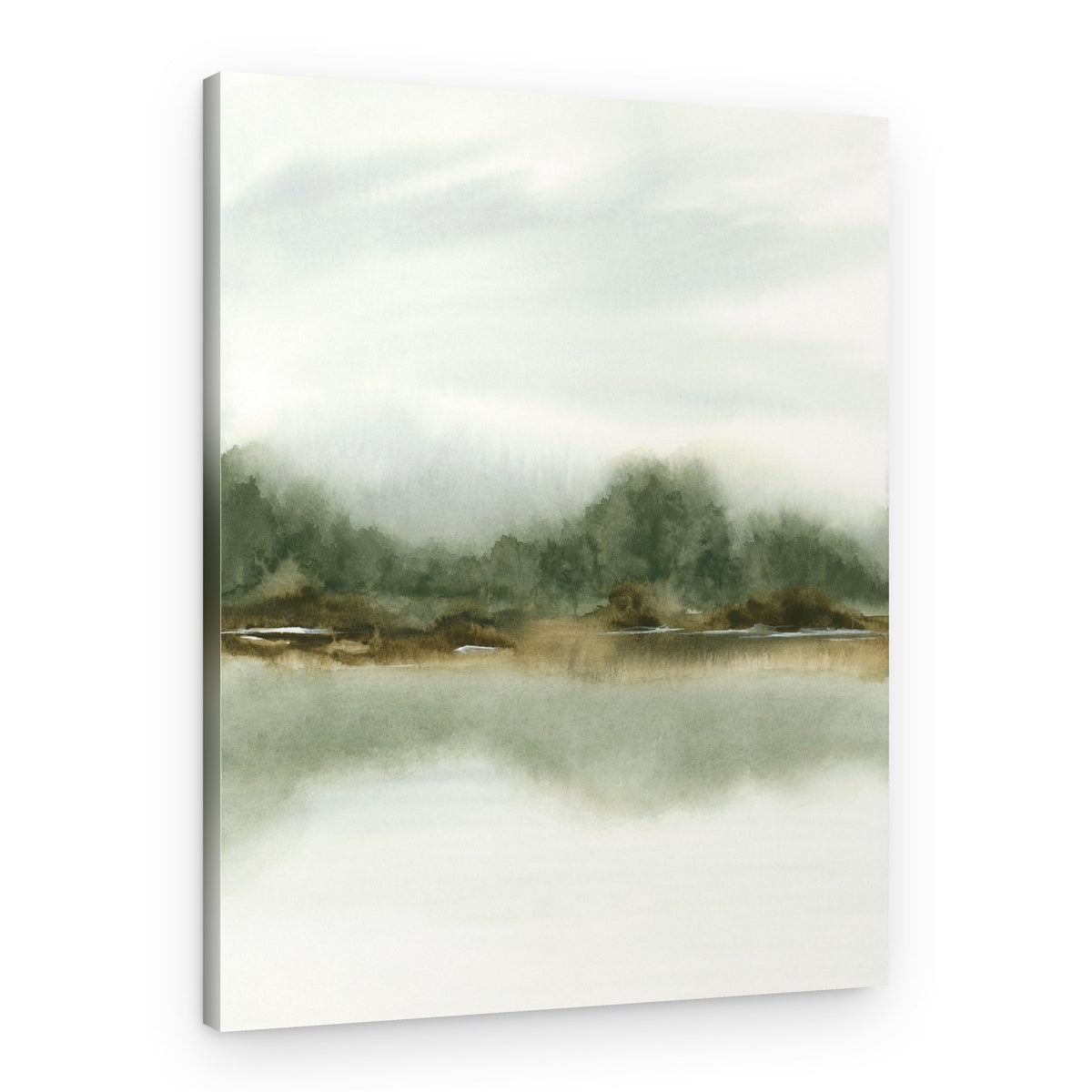 Misty Forest Reflection – Canvas Print