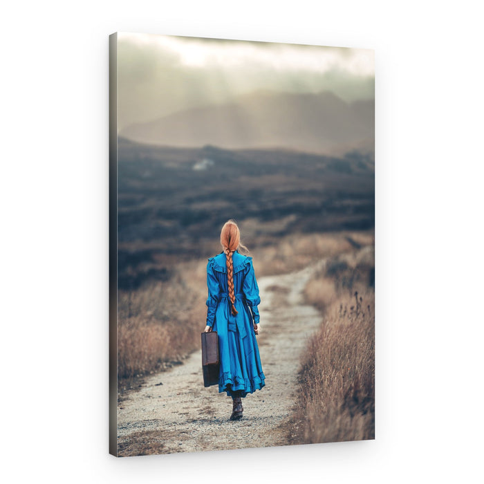 Redhead Woman's Journey – Canvas Print