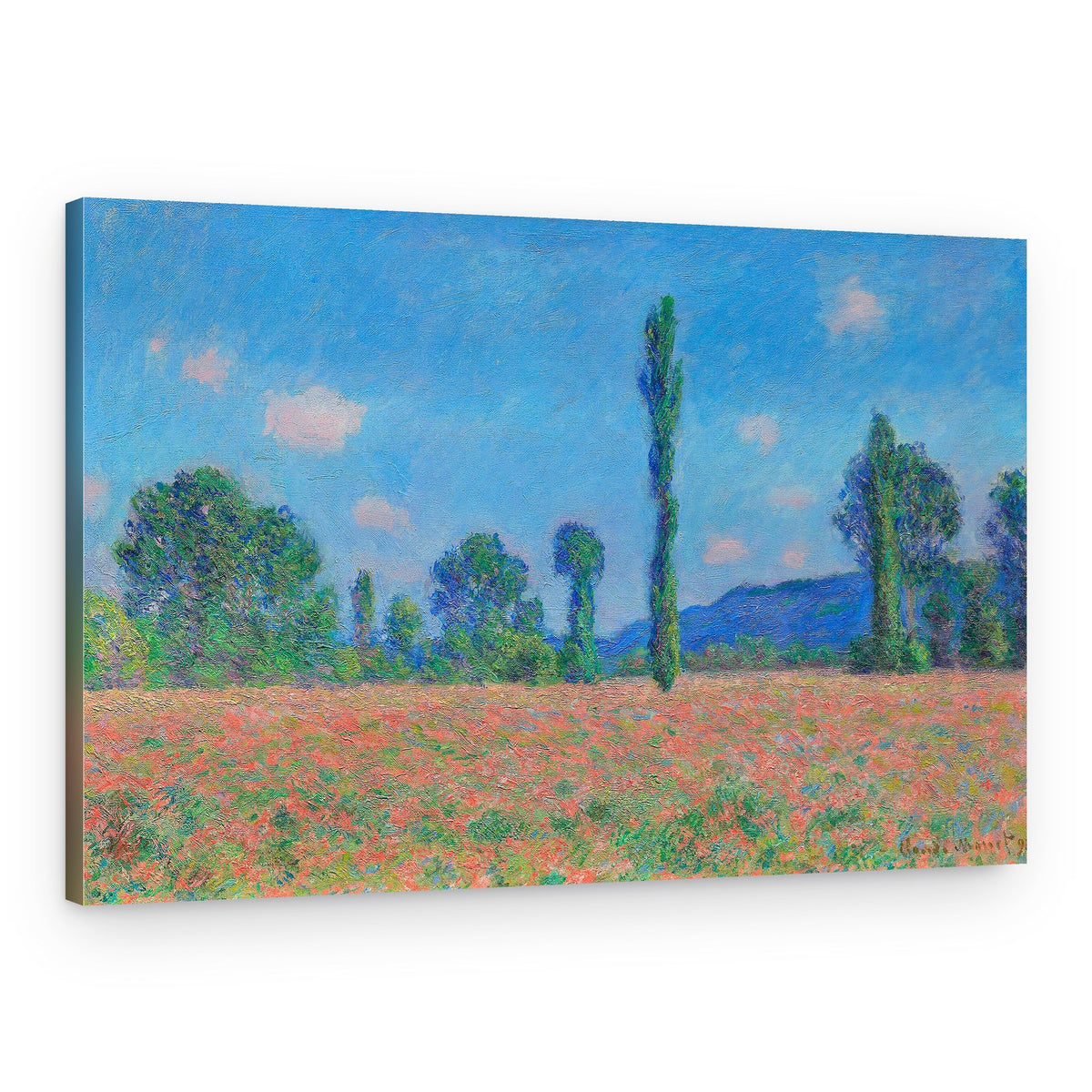 Poppy Field, Giverny (1890–1891) – Canvas Print