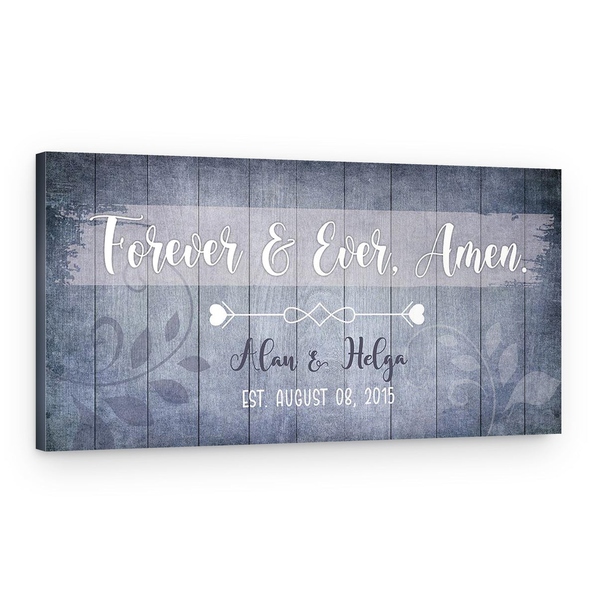 “Forever and Ever, Amen” Custom Canvas Sign with Names – Canvas Print