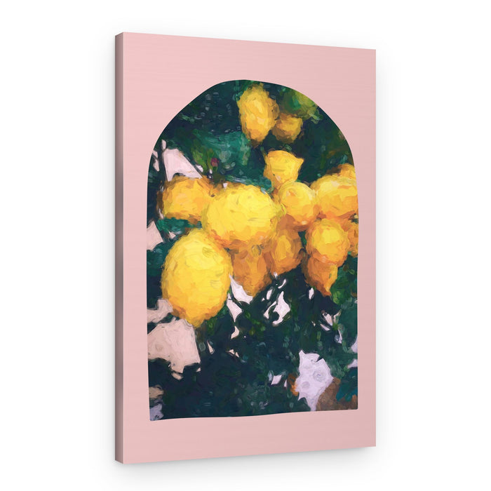 Vibrant Lemon Archway – Canvas Print