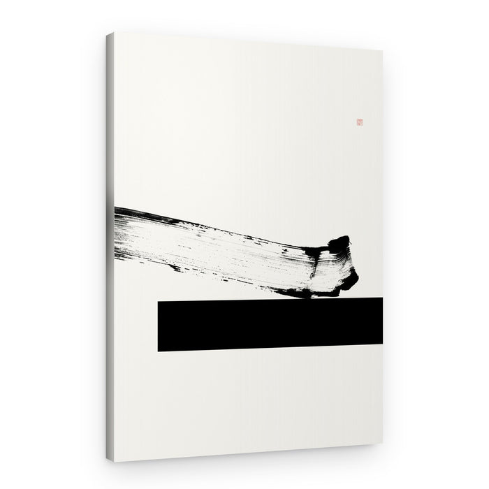 Dynamic Black Brushstroke – Canvas Print