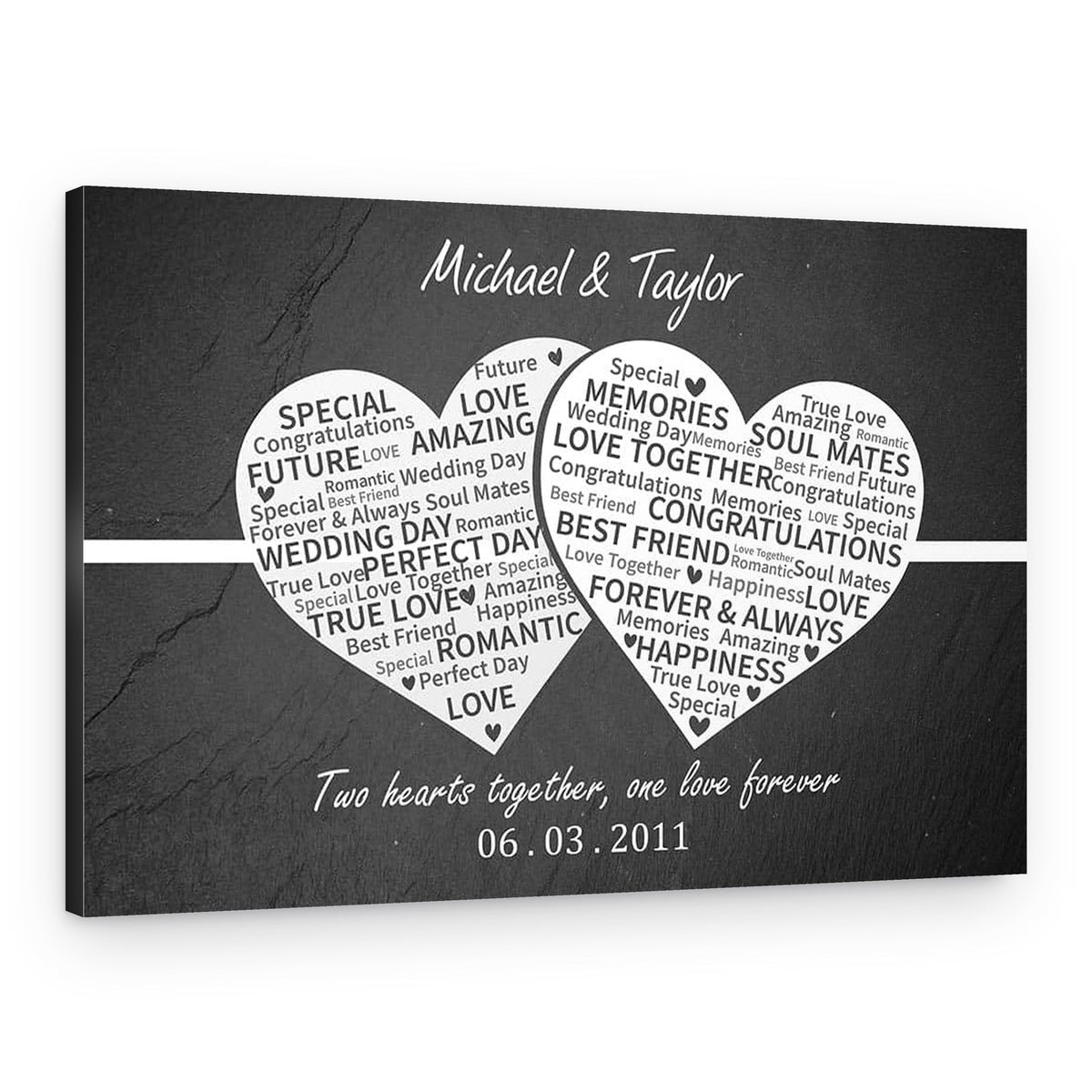 Two Hearts Together, One Love Forever Canvas – Canvas Print