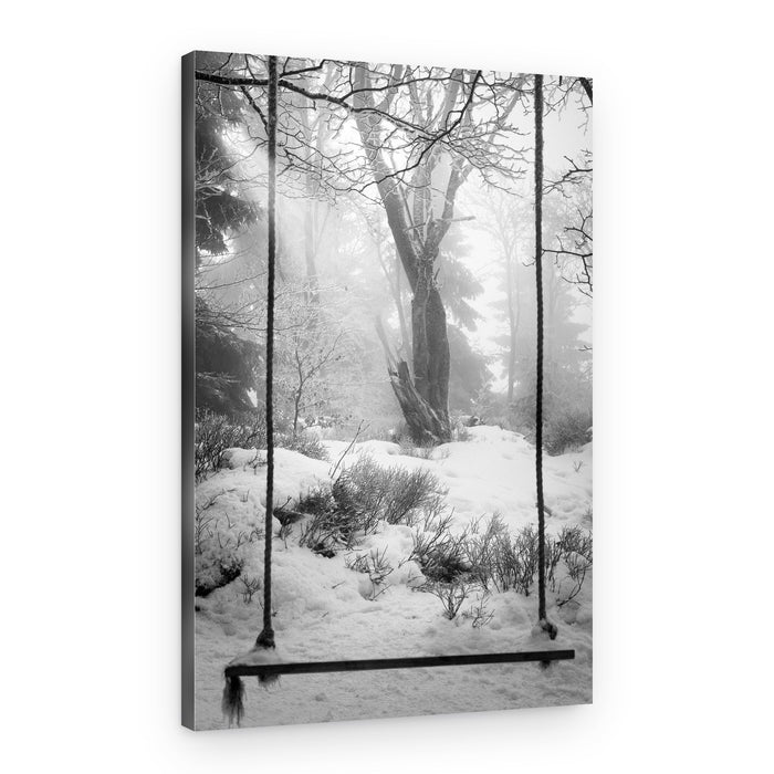 Winter Forest Swing – Canvas Print