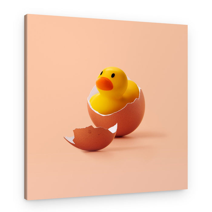 Cute Duck Hatching – Canvas Print