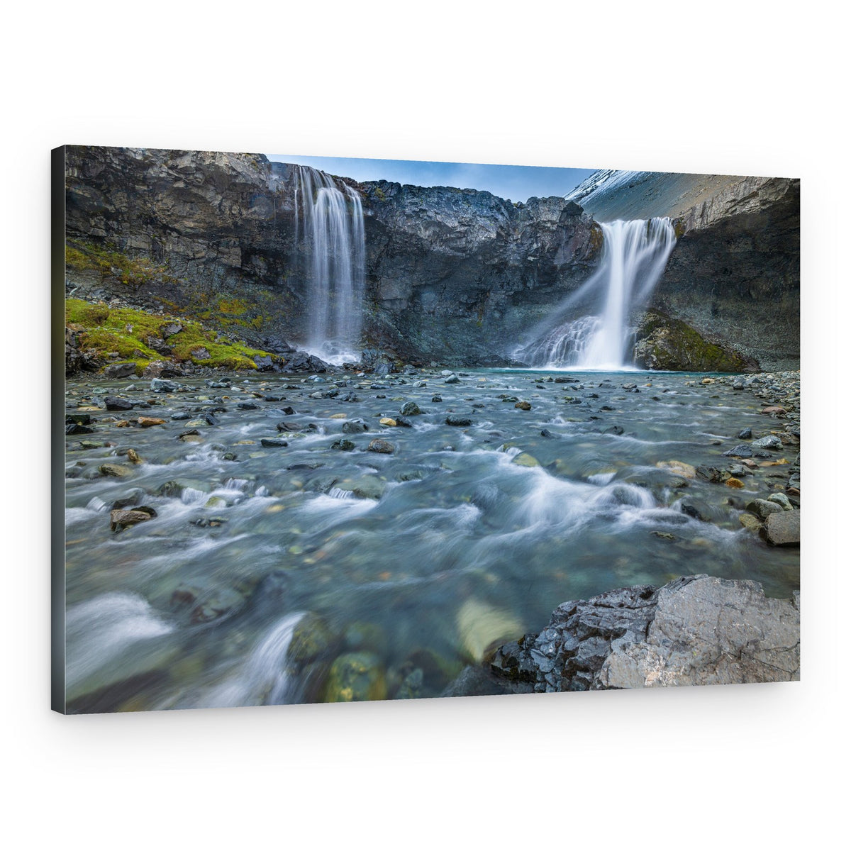 Glacial River Waterfalls – Canvas Print